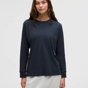 Lululemon All Yours Long Sleeve Top Navy